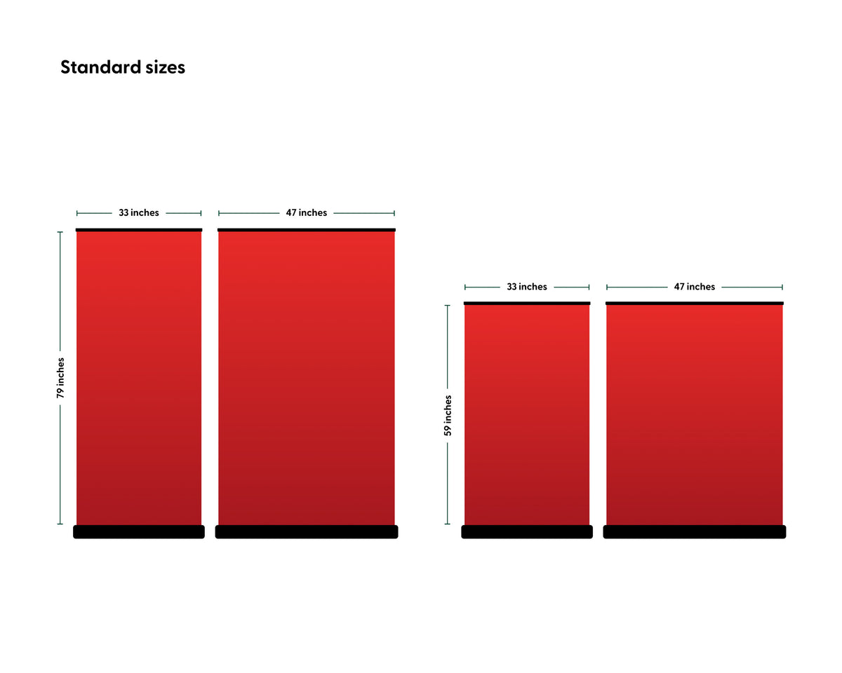 Luxury Retractable Banner - Size Comparison