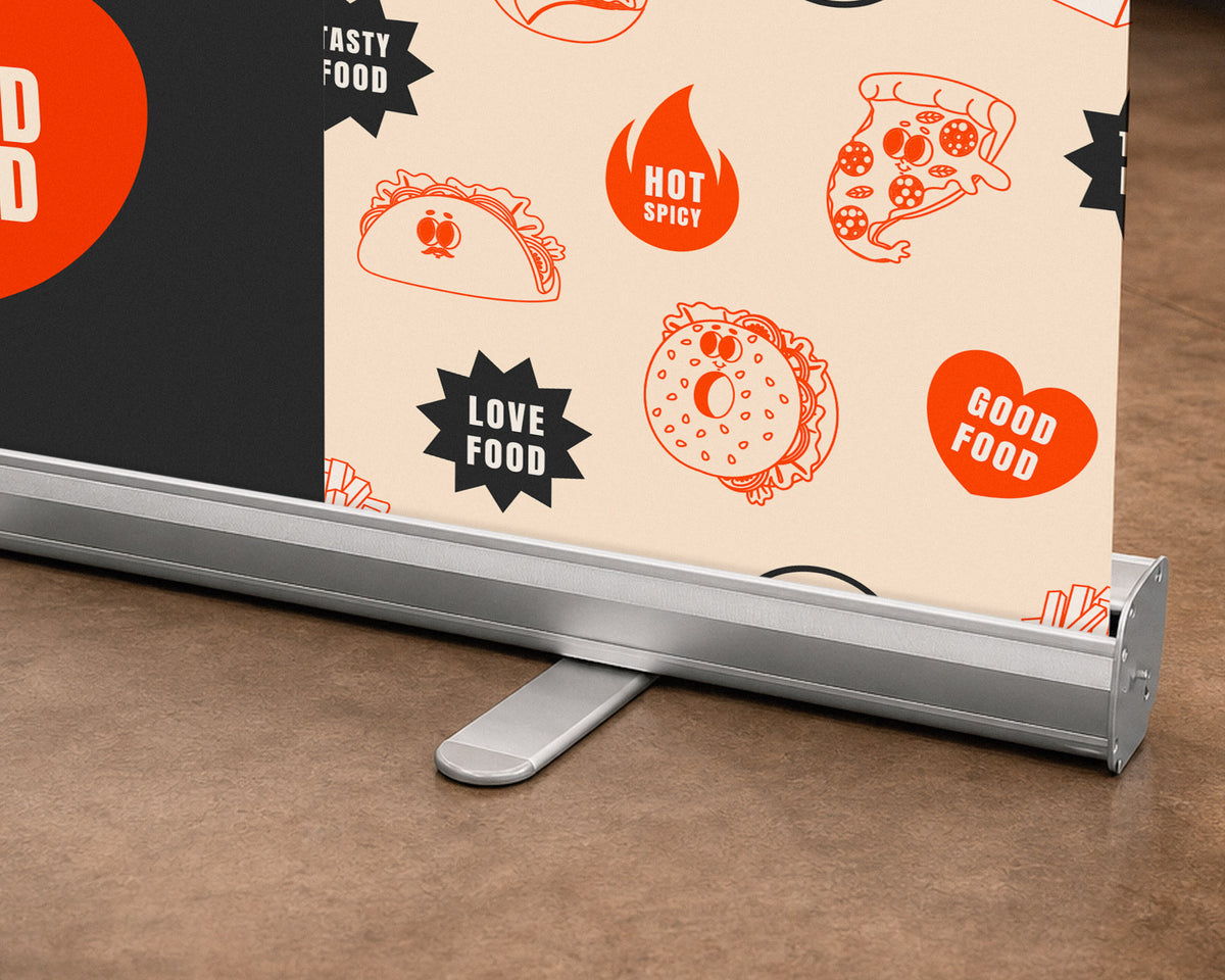 Premium Retractable Banner with Silver Base