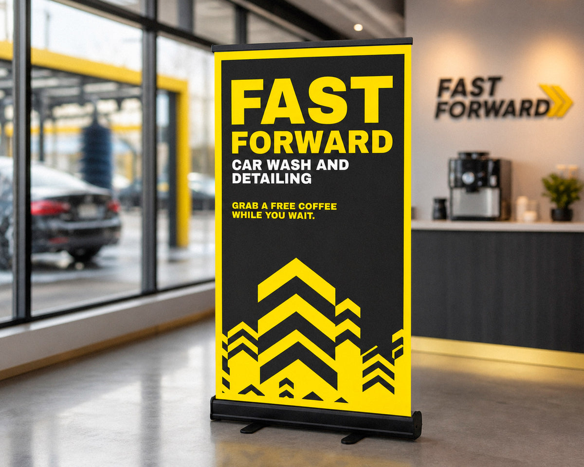 Premium Retractable Banner with Black Base