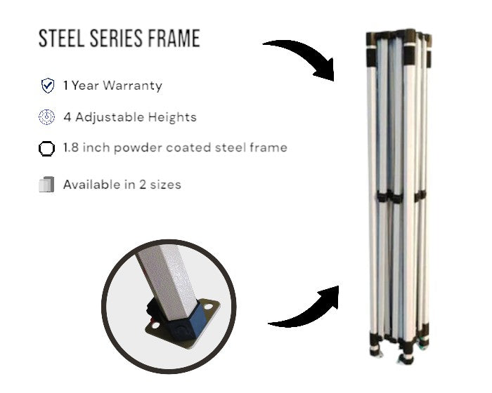 Pop Up Canopy - Steel Series - Fabric Sign Guys