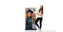 Load image into Gallery viewer, Luxury Retractable Banners -33 inch W x 59 inch H - Black Base