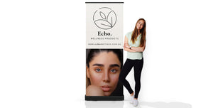 Luxury Retractable Banners -33 inch W x 79 inch H - Black Base