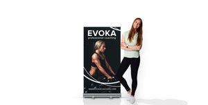 Premium Retractable Banners -33 inch W x 59 inch H - Silver Base