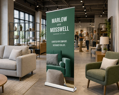 Luxury Retractable Banner with Silver Base