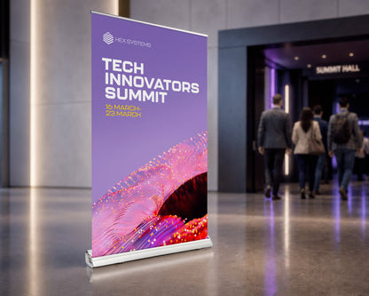 Luxury Retractable Banner with Silver Base