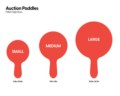 Auction Paddles - Fabric Sign Guys