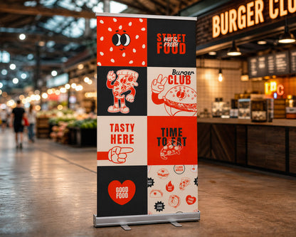 Premium Retractable Banner with Silver Base