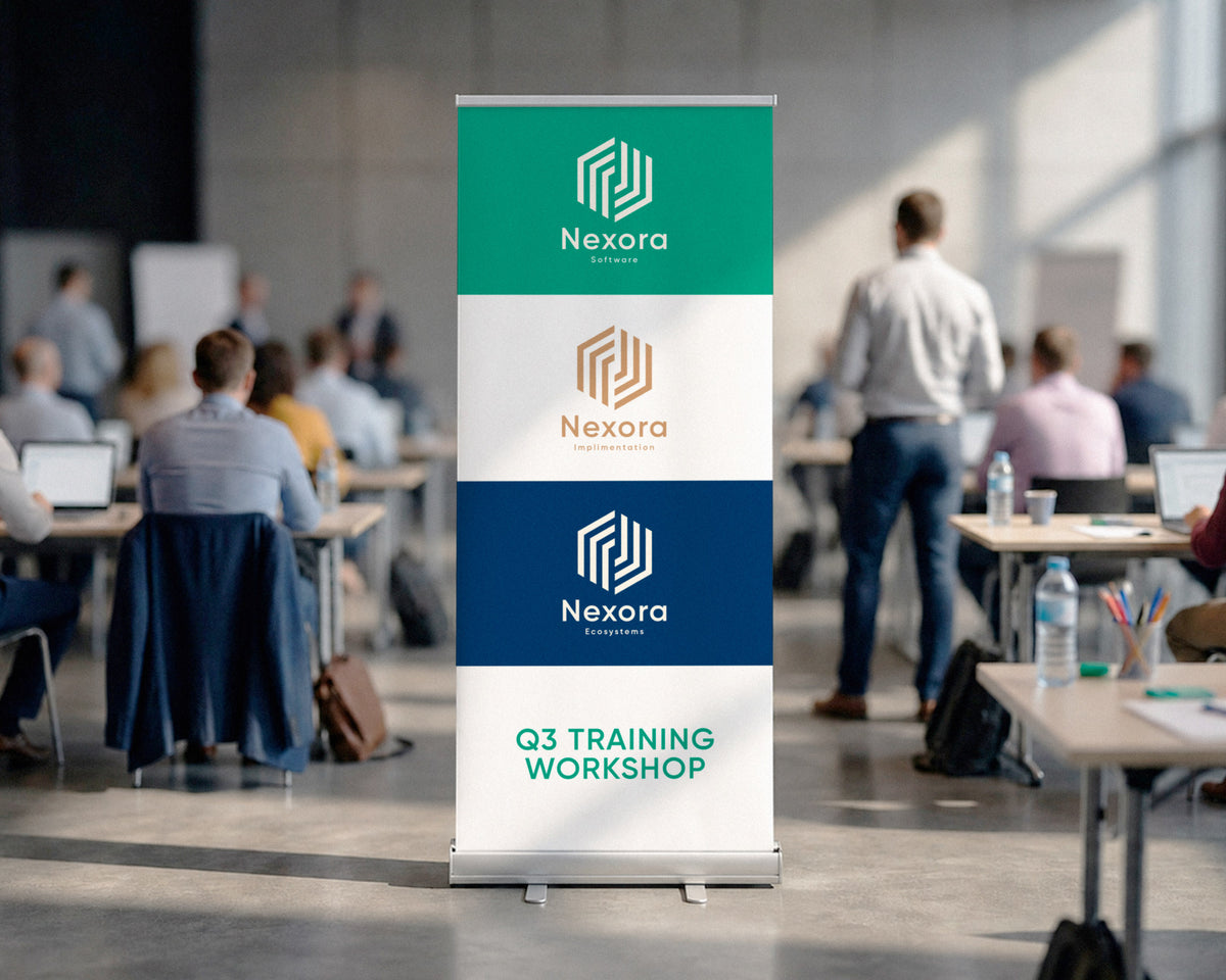 Premium Retractable Banner with Silver Base