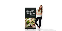 Load image into Gallery viewer, Premium Retractable Banners -33 inch W x 59 inch H - Black Base